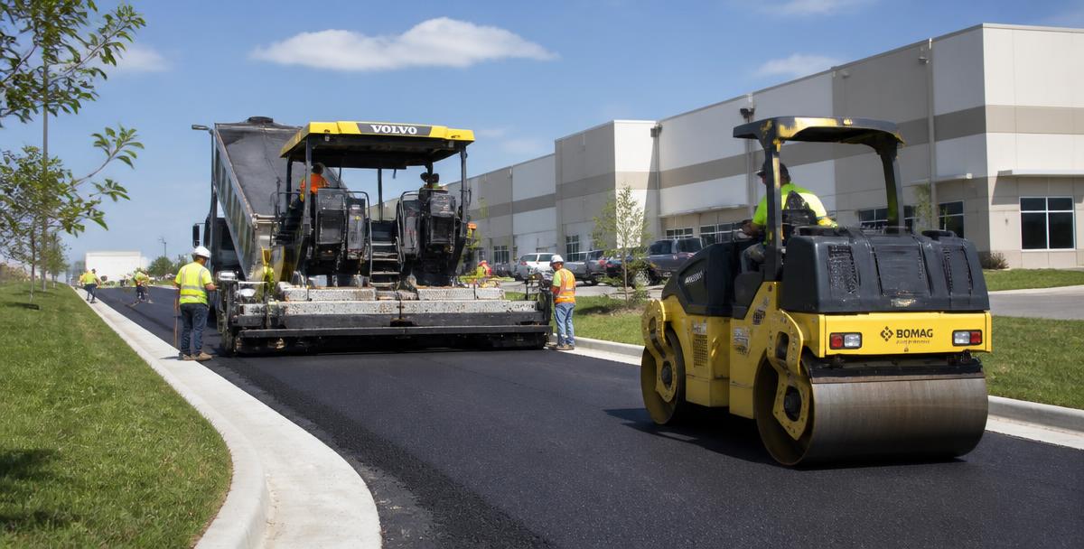 Pavimentación con asfalto